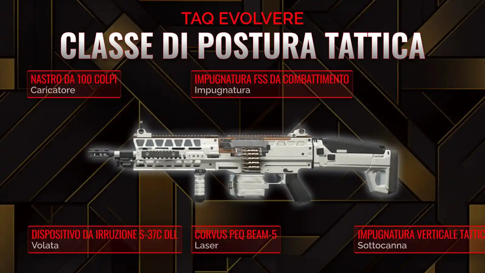 Evoluzione TAQ: Costruisci il Loadout definitivo per la tua postura tattica