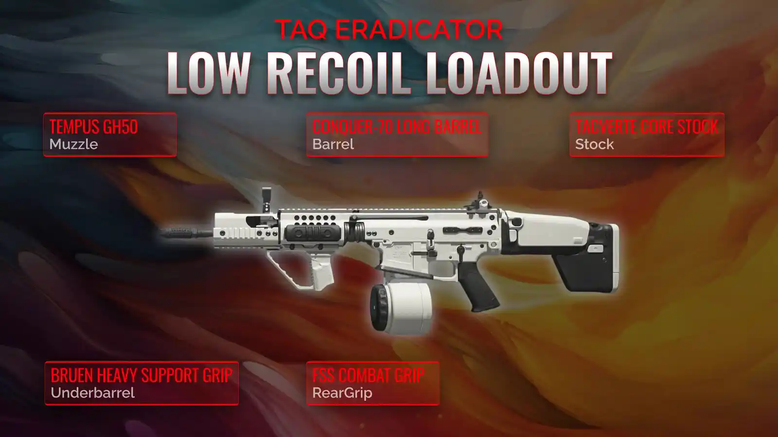 Dominating the Battlefield: Crafting the Unparalleled low recoil Loadout for TAQ Eradicator