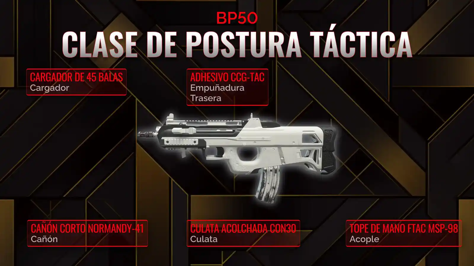 BP50: Conquista el campo de batalla con la mejor clase tac stance