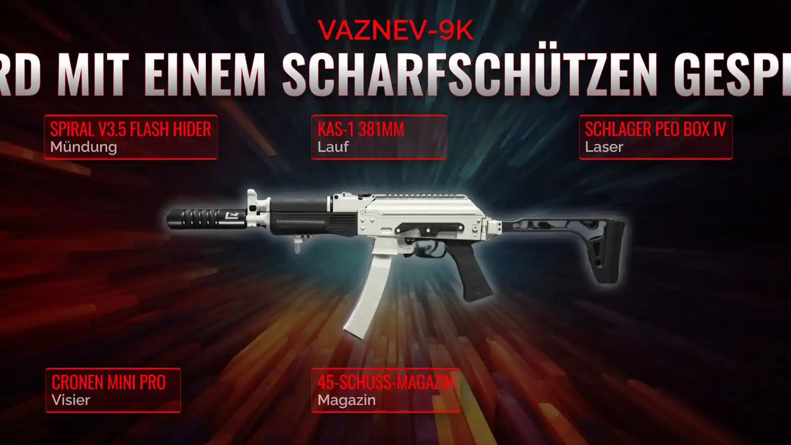 Vaznev-9k entfesselt: Ein umfassendes Handbuch für das Scharfschützenunterstützungs-Loadout